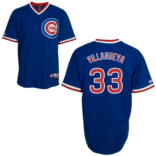 Carlos Villanueva #33 Youth Baseball Jersey-Chicago Cubs Authentic Alternate 2 Blue MLB Jersey